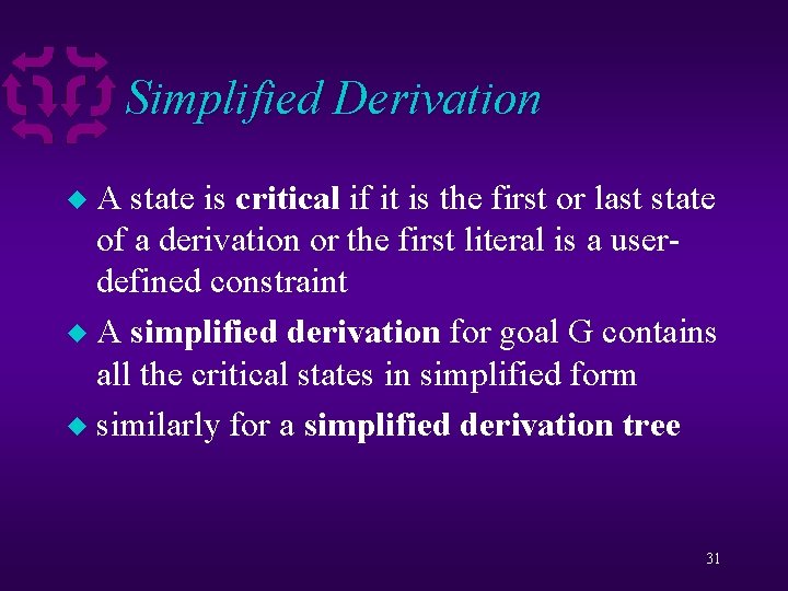 Simplified Derivation A state is critical if it is the first or last state