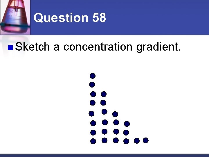 Question 58 n Sketch a concentration gradient. 