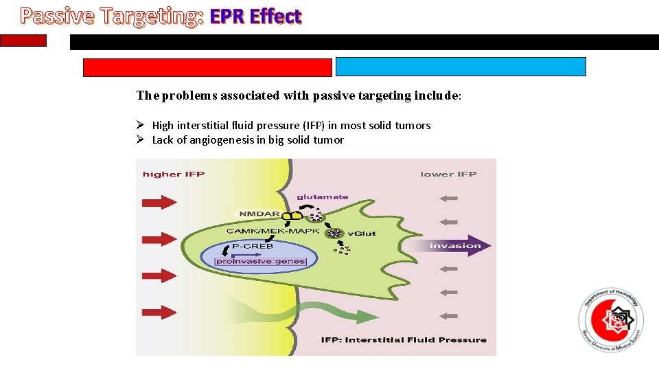 Passive Targeting: EPR Effect The problems associated with passive targeting include: Ø High interstitial