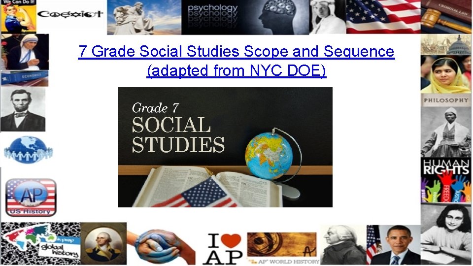 7 Grade Social Studies Scope and Sequence (adapted from NYC DOE) 