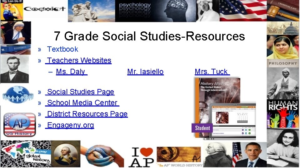 7 Grade Social Studies-Resources » Textbook » Teachers Websites – Ms. Daly » »