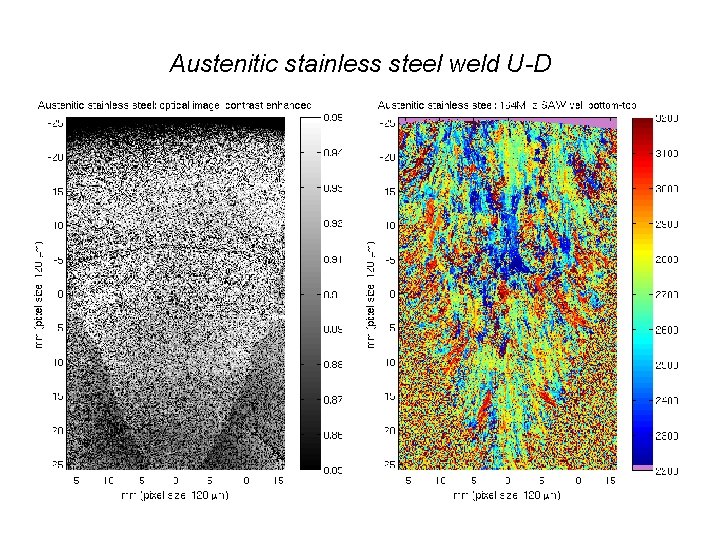 Austenitic stainless steel weld U-D Austenitic stainless steel weld U-D