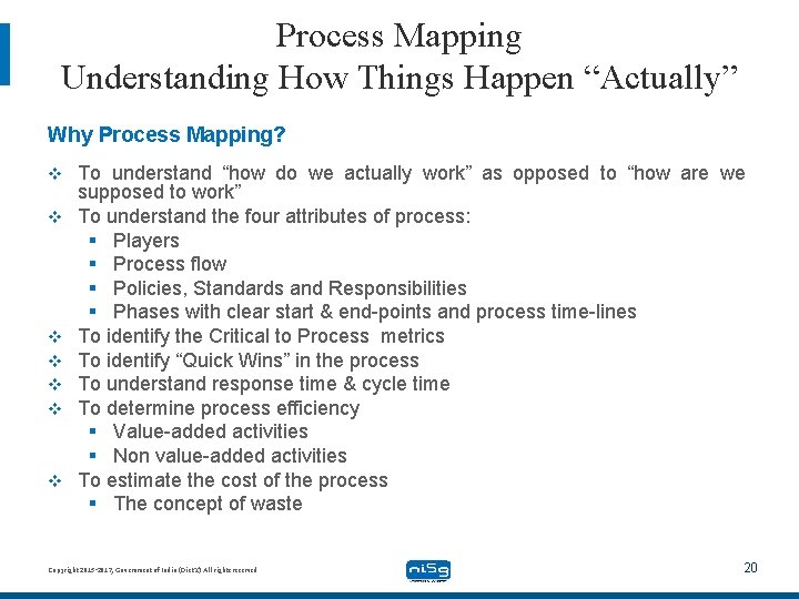 Process Mapping Understanding How Things Happen “Actually” Why Process Mapping? v v v v