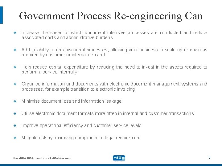 Government Process Re-engineering Can v Increase the speed at which document intensive processes are