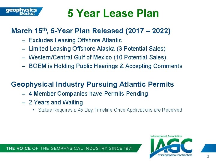 5 Year Lease Plan March 15 th, 5 -Year Plan Released (2017 – 2022)