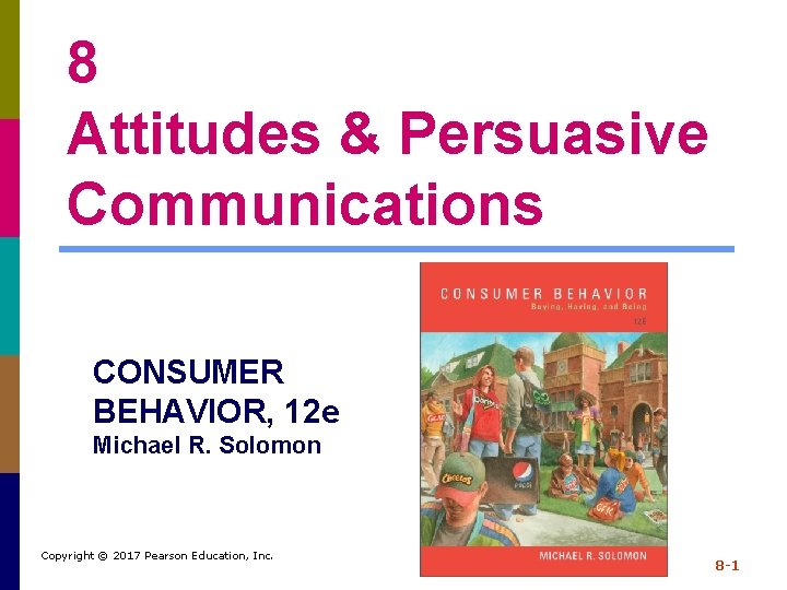 8 Attitudes & Persuasive Communications CONSUMER BEHAVIOR, 12 e Michael R. Solomon Copyright ©