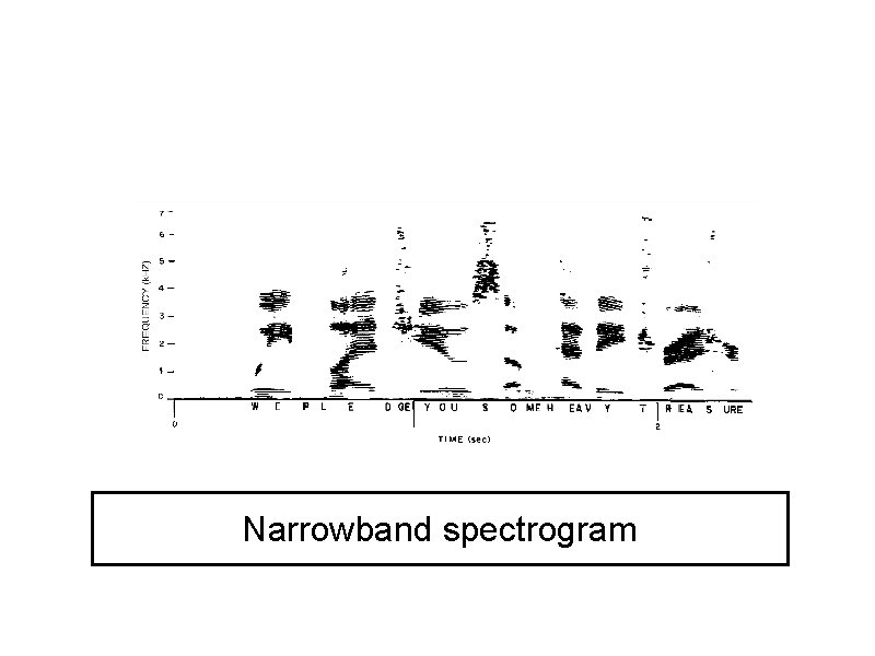 Figure 3. 5: Narrow band spectrogram Narrowband spectrogram 