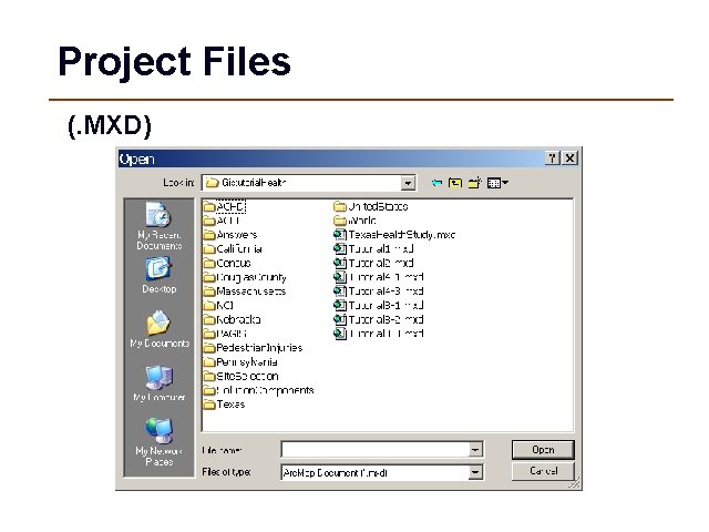 Project Files (. MXD) 