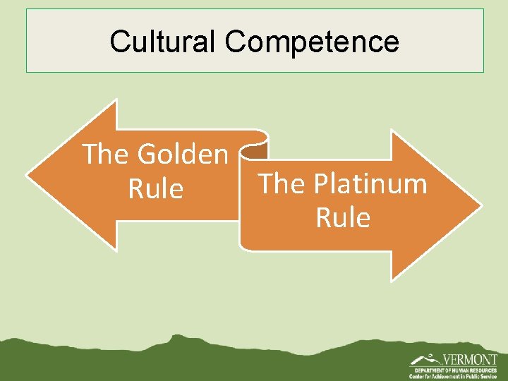 Cultural Competence The Golden The Platinum Rule 