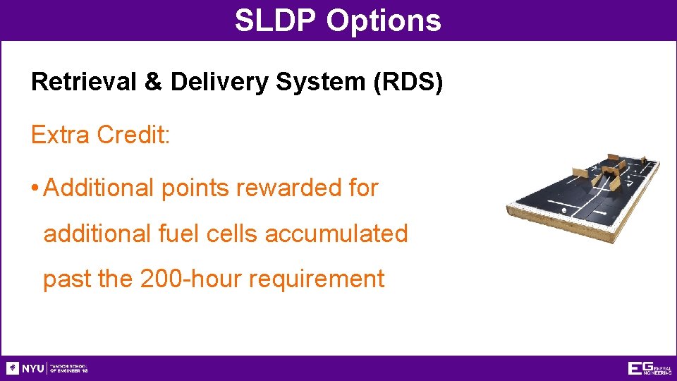 SLDP Options Retrieval & Delivery System (RDS) Extra Credit: • Additional points rewarded for