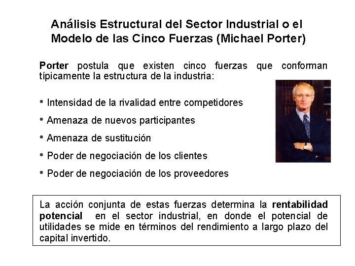 Análisis Estructural del Sector Industrial o el Modelo de las Cinco Fuerzas (Michael Porter)