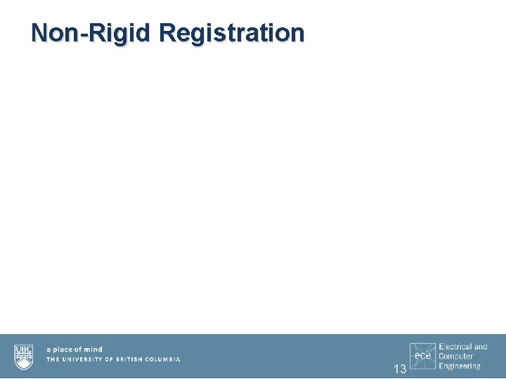 Non-Rigid Registration 13 