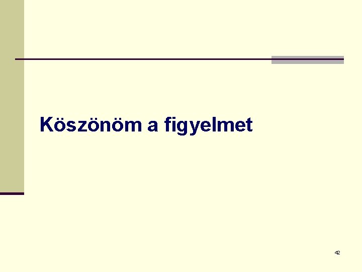 Köszönöm a figyelmet 42 