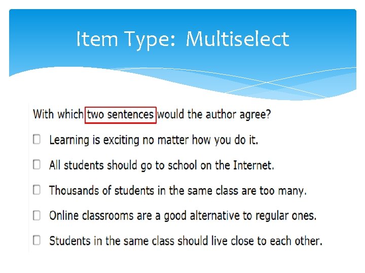 Item Type: Multiselect Item Type: Multiselect