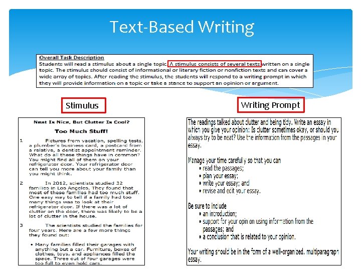 Text-Based Writing Stimulus Writing Prompt Text-Based Writing Stimulus Writing Prompt
