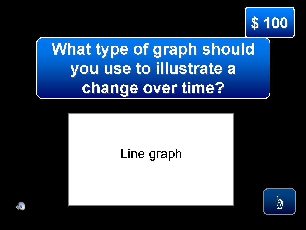 $ 100 What type of graph should you use to illustrate a change over