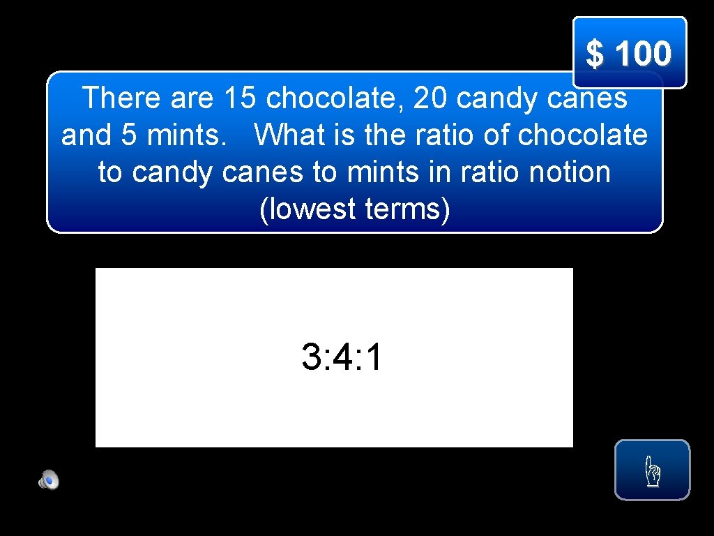 $ 100 There are 15 chocolate, 20 candy canes and 5 mints. What is