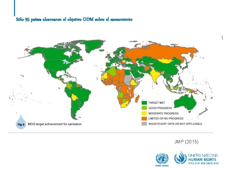 Sólo 95 países alcanzaron el objetivo ODM sobre el saneamiento JMP (2015) 