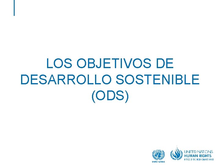 LOS OBJETIVOS DE DESARROLLO SOSTENIBLE (ODS) 