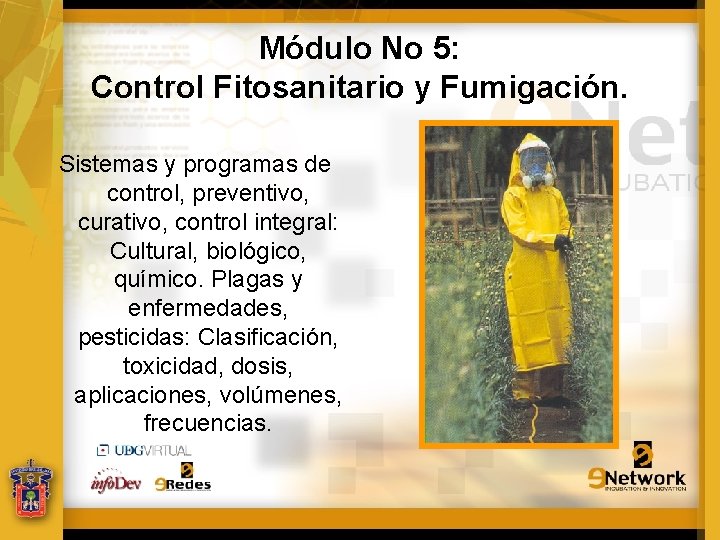 Módulo No 5: Control Fitosanitario y Fumigación. Sistemas y programas de control, preventivo, curativo,