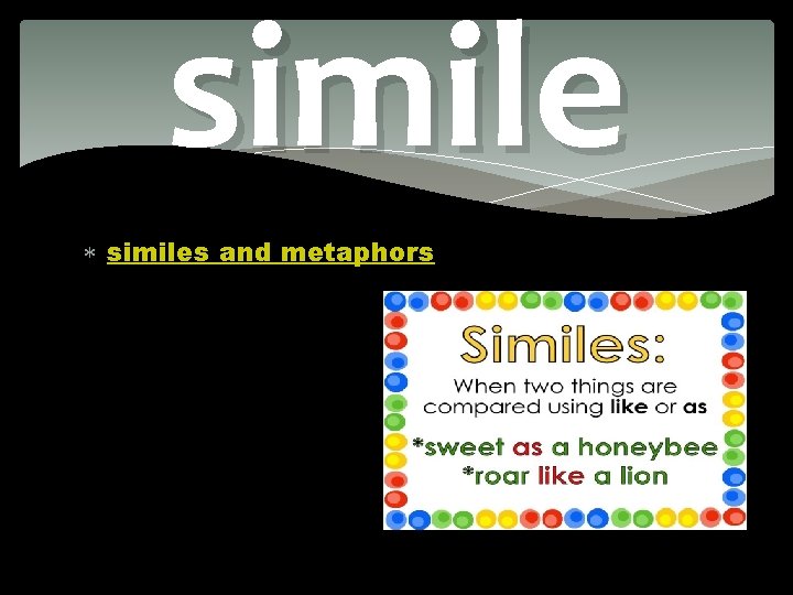 simile similes and metaphors 