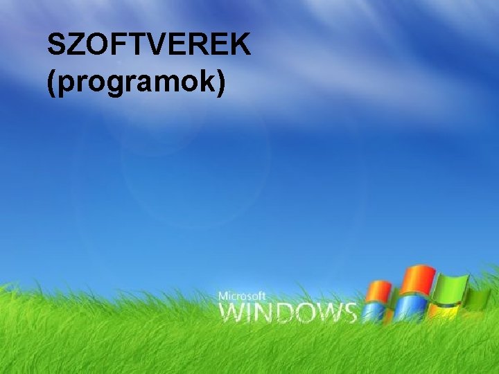 SZOFTVEREK (programok) 