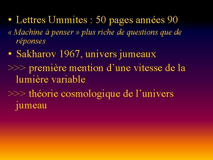  • Lettres Ummites : 50 pages années 90 « Machine à penser »