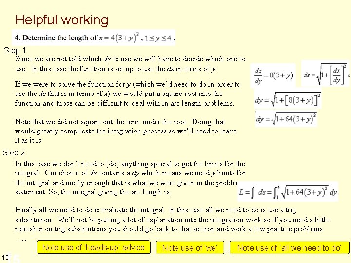 Helpful working Step 1 Since we are not told which ds to use we