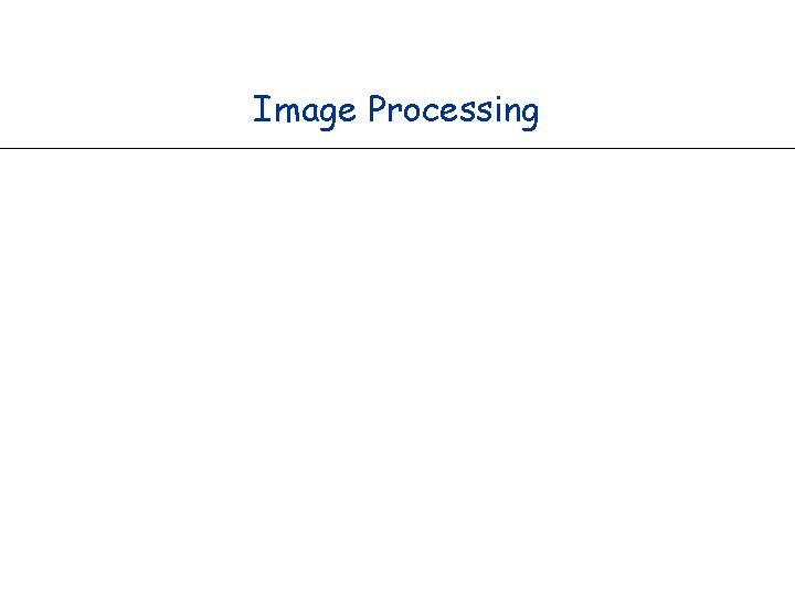 Image Processing 