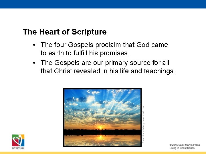 The Heart of Scripture © Andrii Ospishchev / Shutterstock. com • The four Gospels