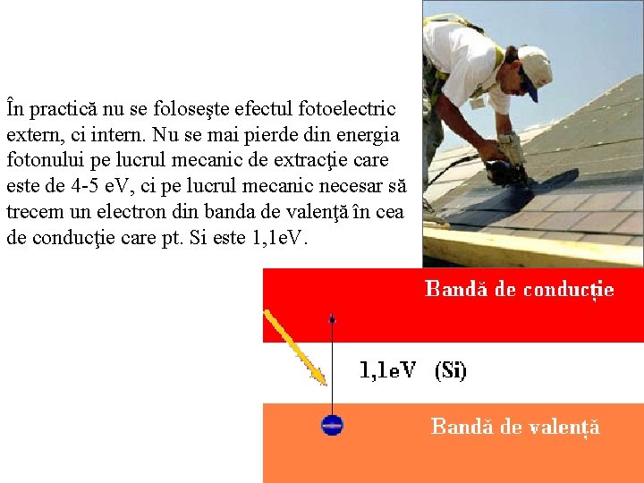 În practică nu se foloseşte efectul fotoelectric extern, ci intern. Nu se mai pierde În practică nu se foloseşte efectul fotoelectric extern, ci intern. Nu se mai pierde