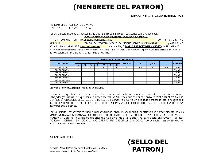 (MEMBRETE DEL PATRON) (SELLO DEL PATRON) 