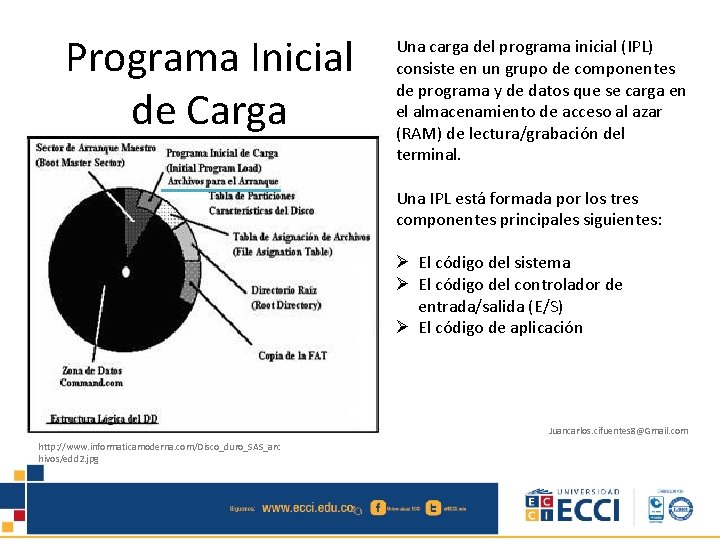 Programa Inicial de Carga Una carga del programa inicial (IPL) consiste en un grupo