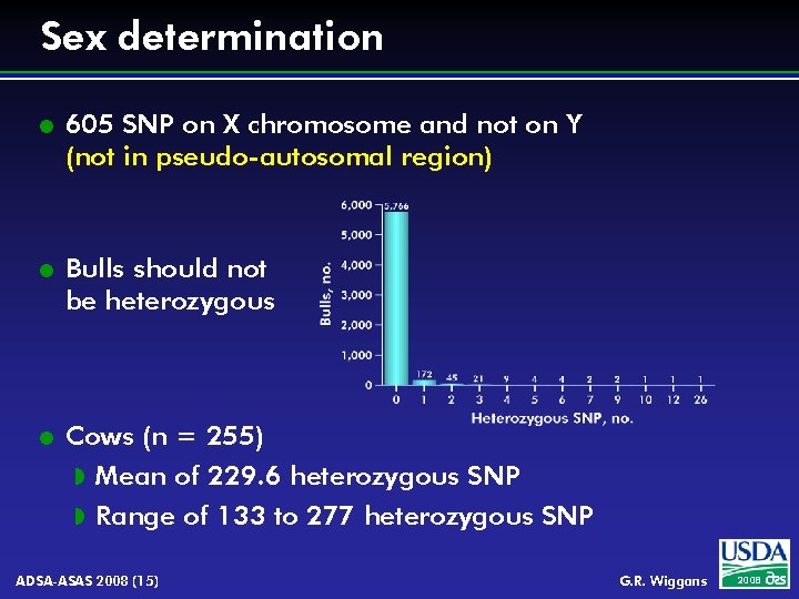 Sex determination l l l 605 SNP on X chromosome and not on Y