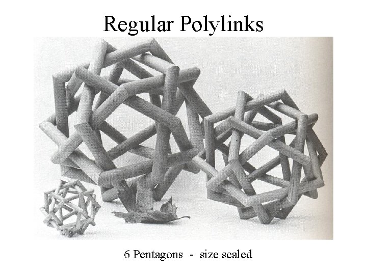 Regular Polylinks 6 Pentagons - size scaled 