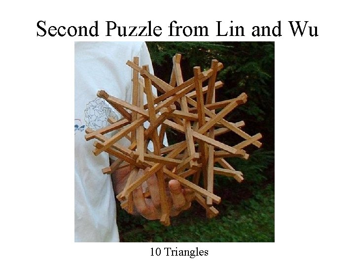 Second Puzzle from Lin and Wu 10 Triangles 