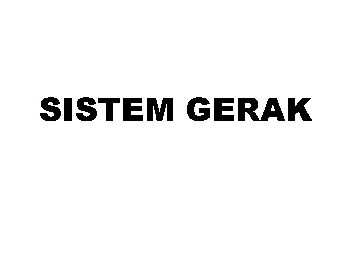 SISTEM GERAK 