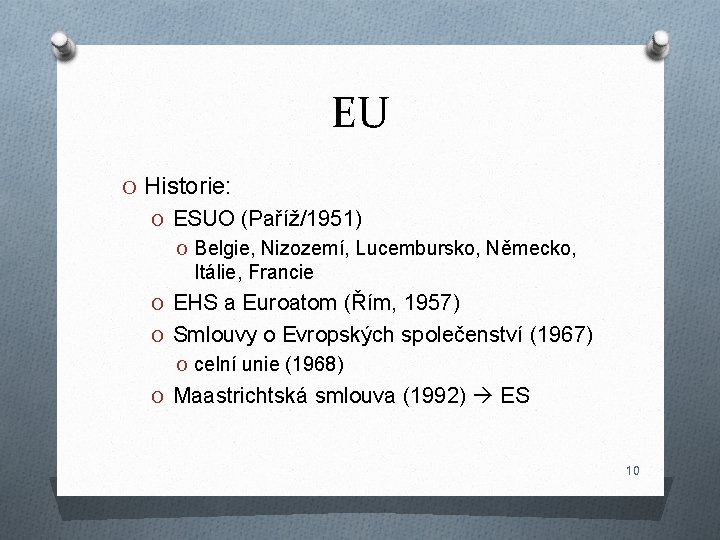 EU O Historie: O ESUO (Paříž/1951) O Belgie, Nizozemí, Lucembursko, Německo, Itálie, Francie O