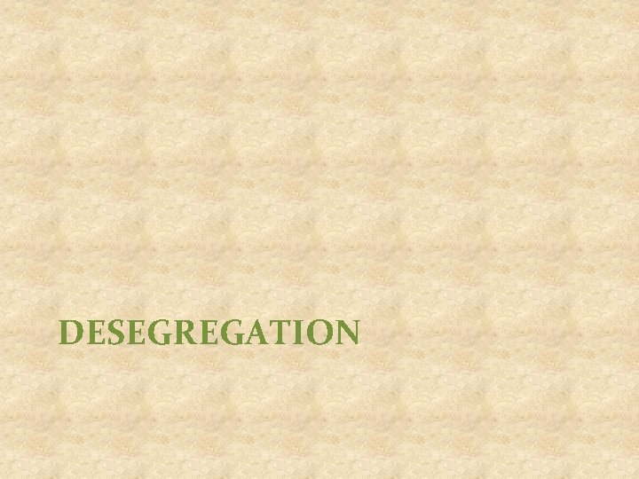 DESEGREGATION 