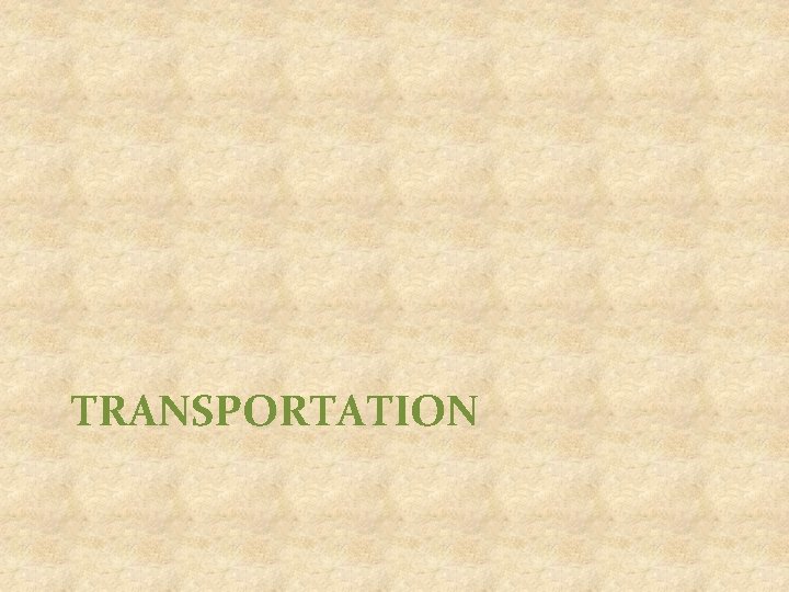 TRANSPORTATION 