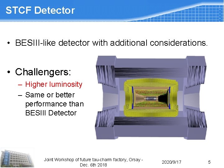 STCF Detector • BESIII-like detector with additional considerations. • Challengers: – Higher luminosity – STCF Detector • BESIII-like detector with additional considerations. • Challengers: – Higher luminosity –