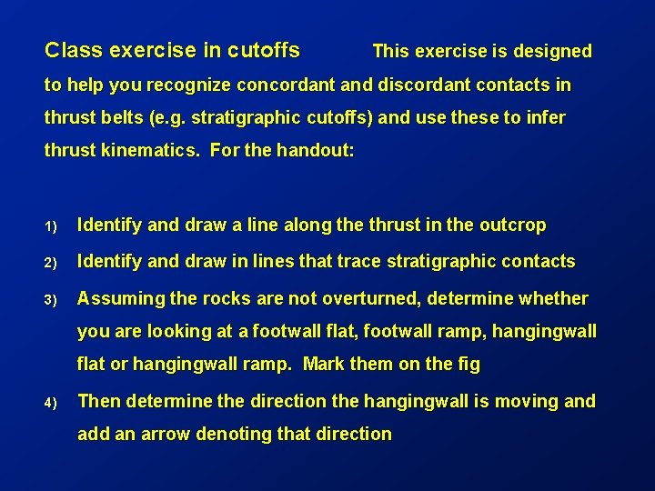 Class exercise in cutoffs This exercise is designed to help you recognize concordant and