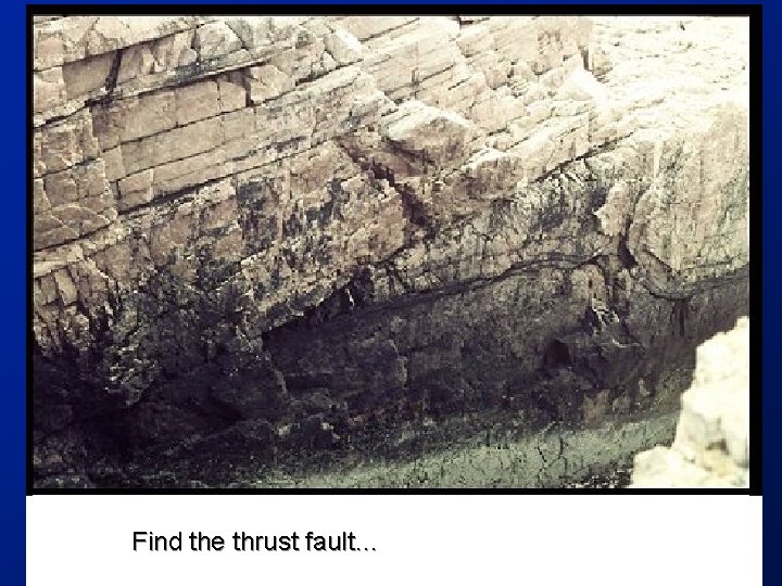 Interpretation Find the thrust fault… 