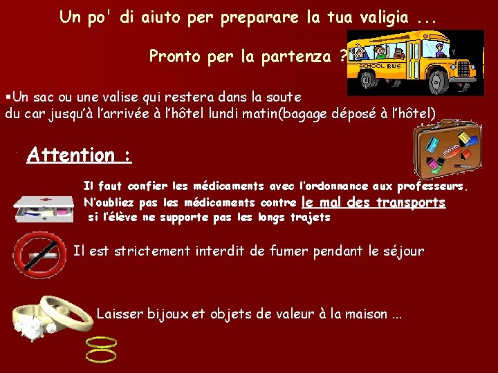 Un po' di aiuto per preparare la tua valigia. . . Pronto per la