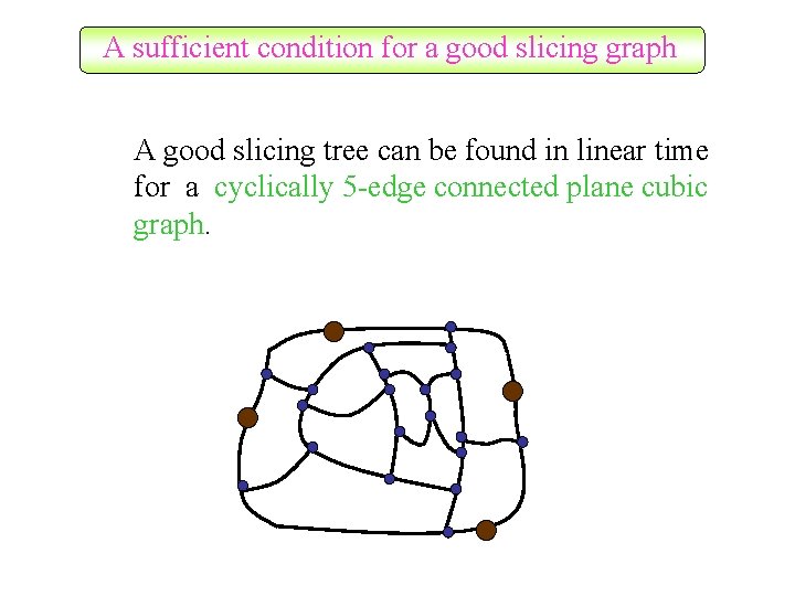 A sufficient condition for a good slicing graph A good slicing tree can be