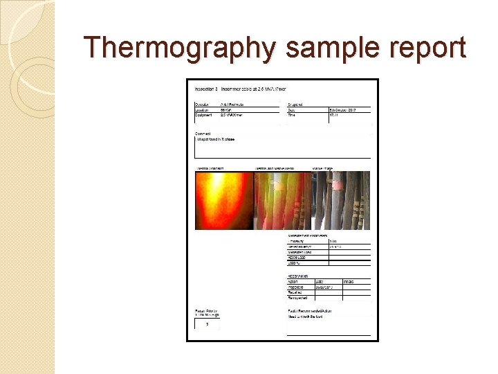 Thermography sample report 