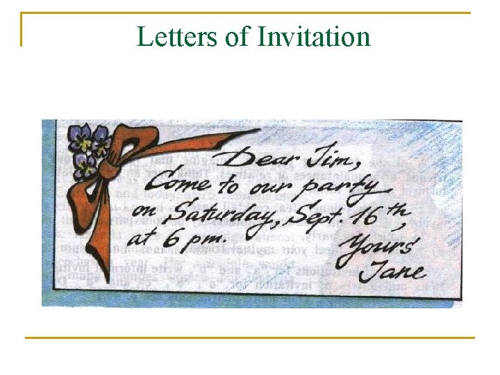  Letters of Invitation 
