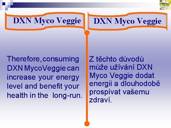 DXN Myco Veggie Therefore, consuming DXN Myco. Veggie can increase your energy level and