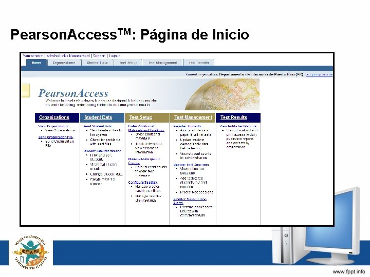 Pearson. Access. TM: Página de Inicio 