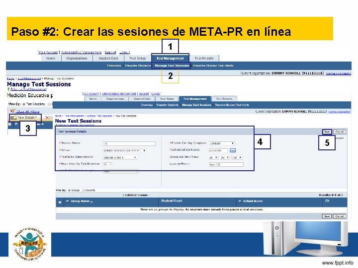 Paso #2: Crear las sesiones de META-PR en línea 1 2 3 4 5